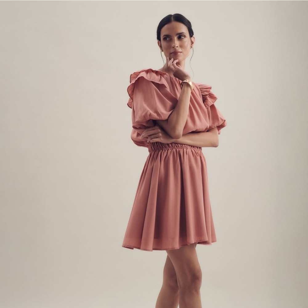 Thefatedlabel Fasano Mini Dress Dusty Rose